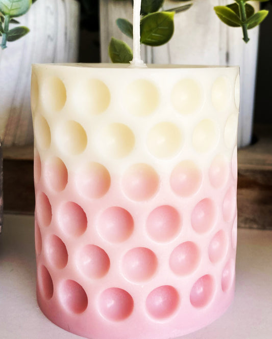 INVERTED BUBBLE PILLAR CANDLE